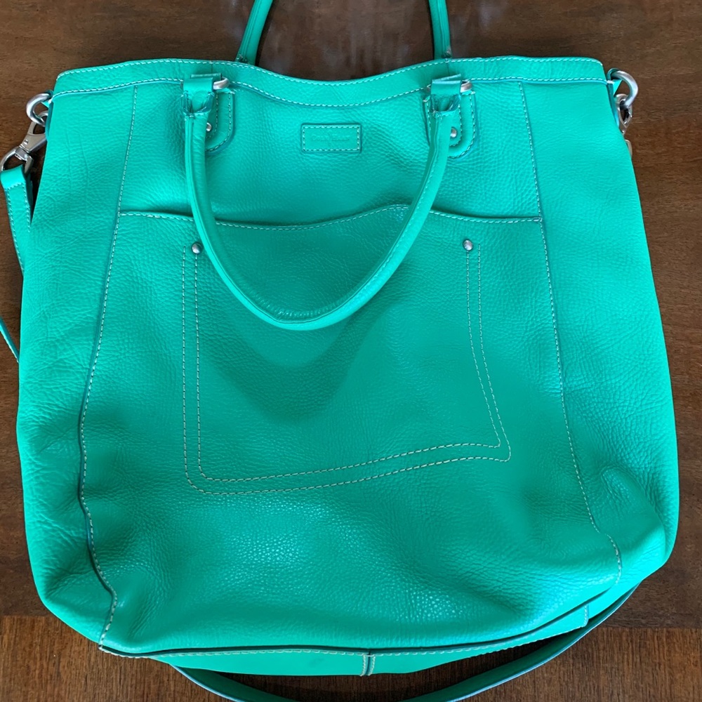 Super large leather cole haan bag